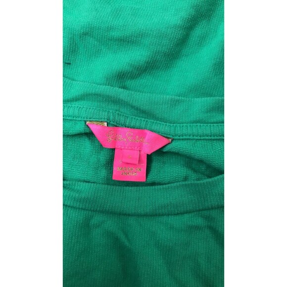 Lilly Pulitzer Rami Sweatshirt Tunic Top Graphic Pullover Beaded S NWD 279050 - Picture 10 of 11